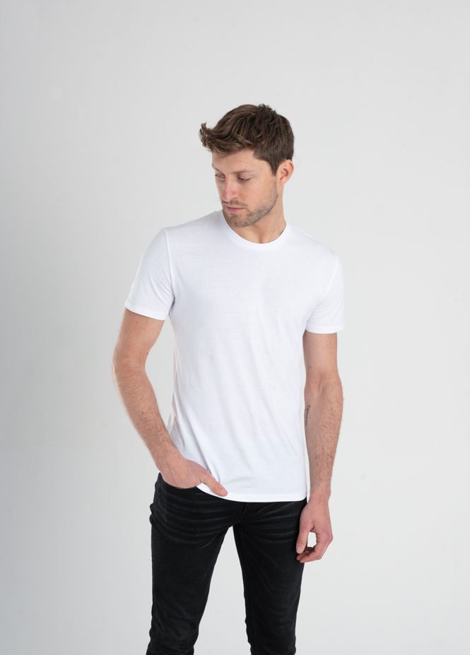 Decoratief Soms Omgeving 3-Pack Organic Slim-fit T-shirts White - Stricters