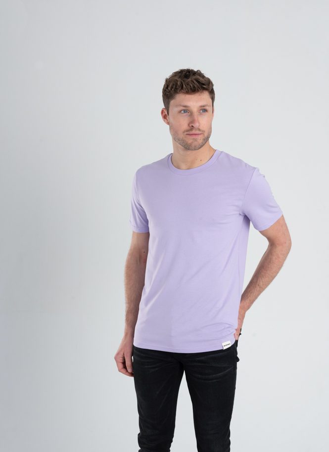 Likken zak taart Premium Organic T-shirt Pastel Purple - Stricters
