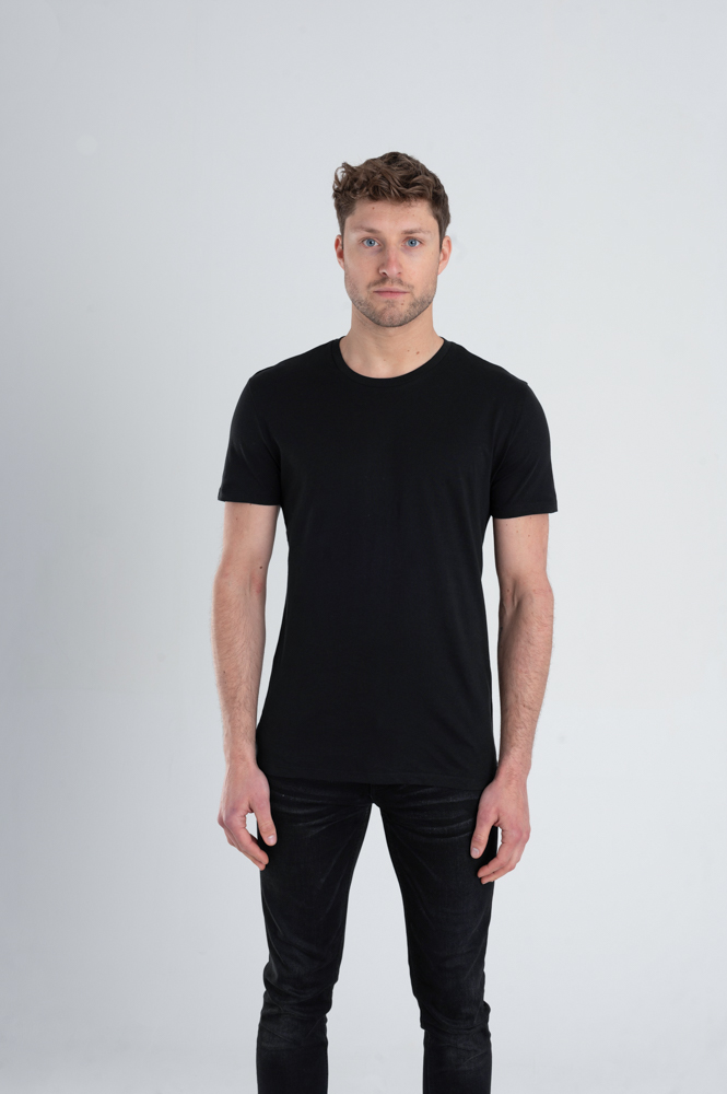 3-Pack Organic Slim-fit T-shirts Black - Stricters